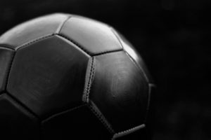 Black and white soccer ball